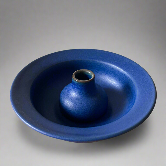 Two Piece Vase - Cobalt