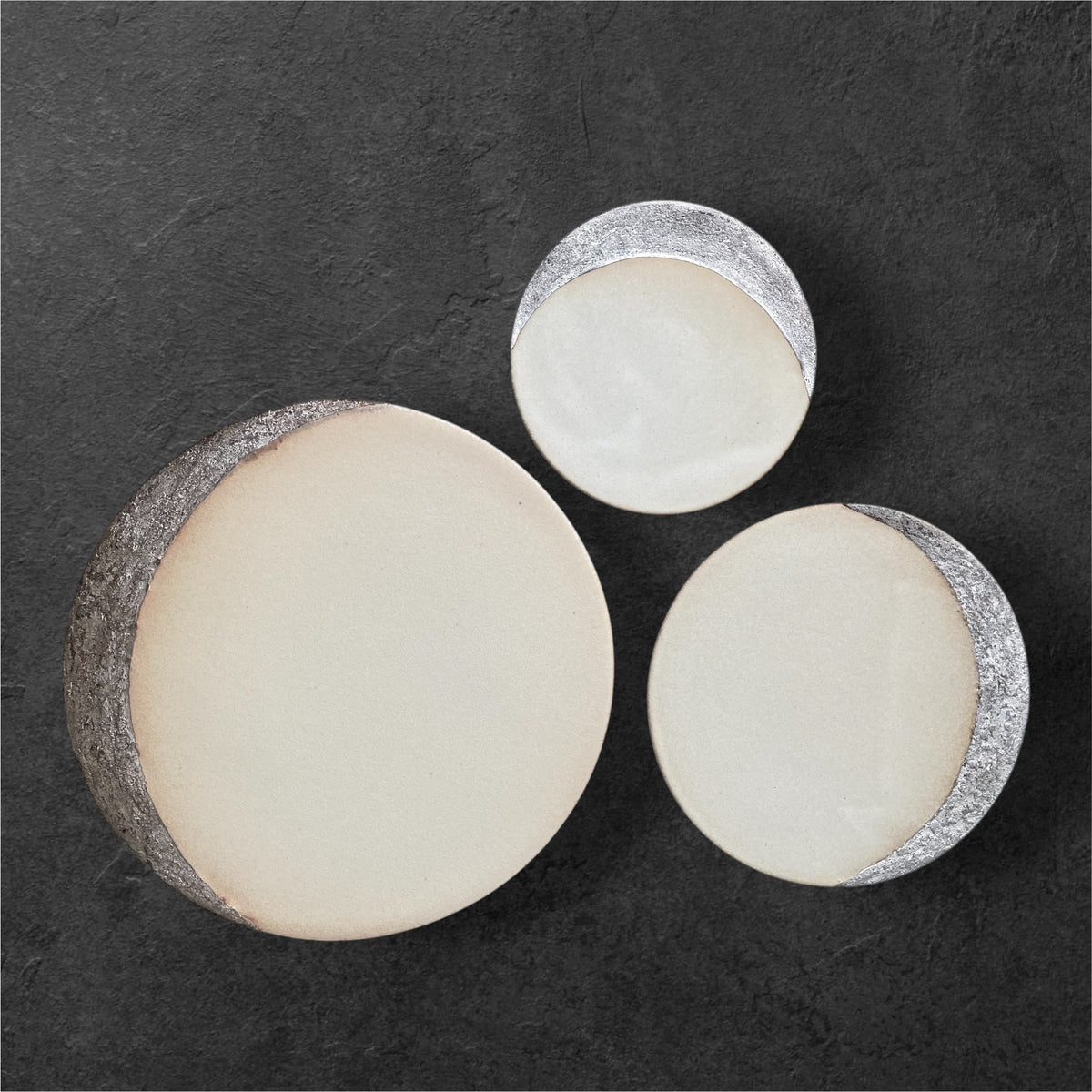 Arasabi White Moon Plate Gift Set — Set of 3