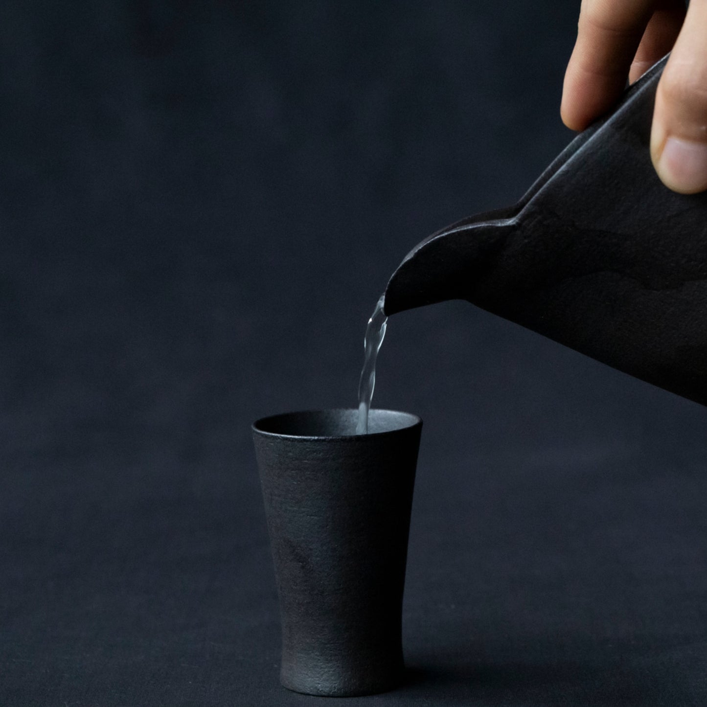 Blackware Carafe & Cup Set