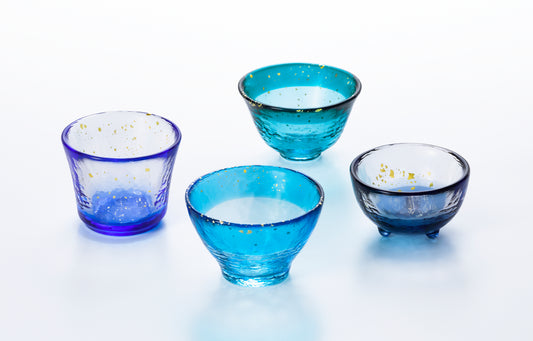 Aomori Sea Glass Sake Cup Set