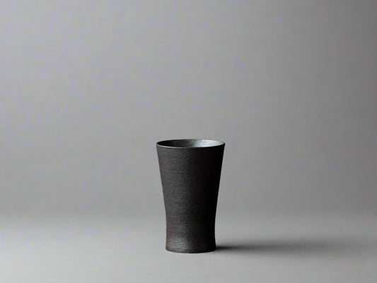 black ceramic cup