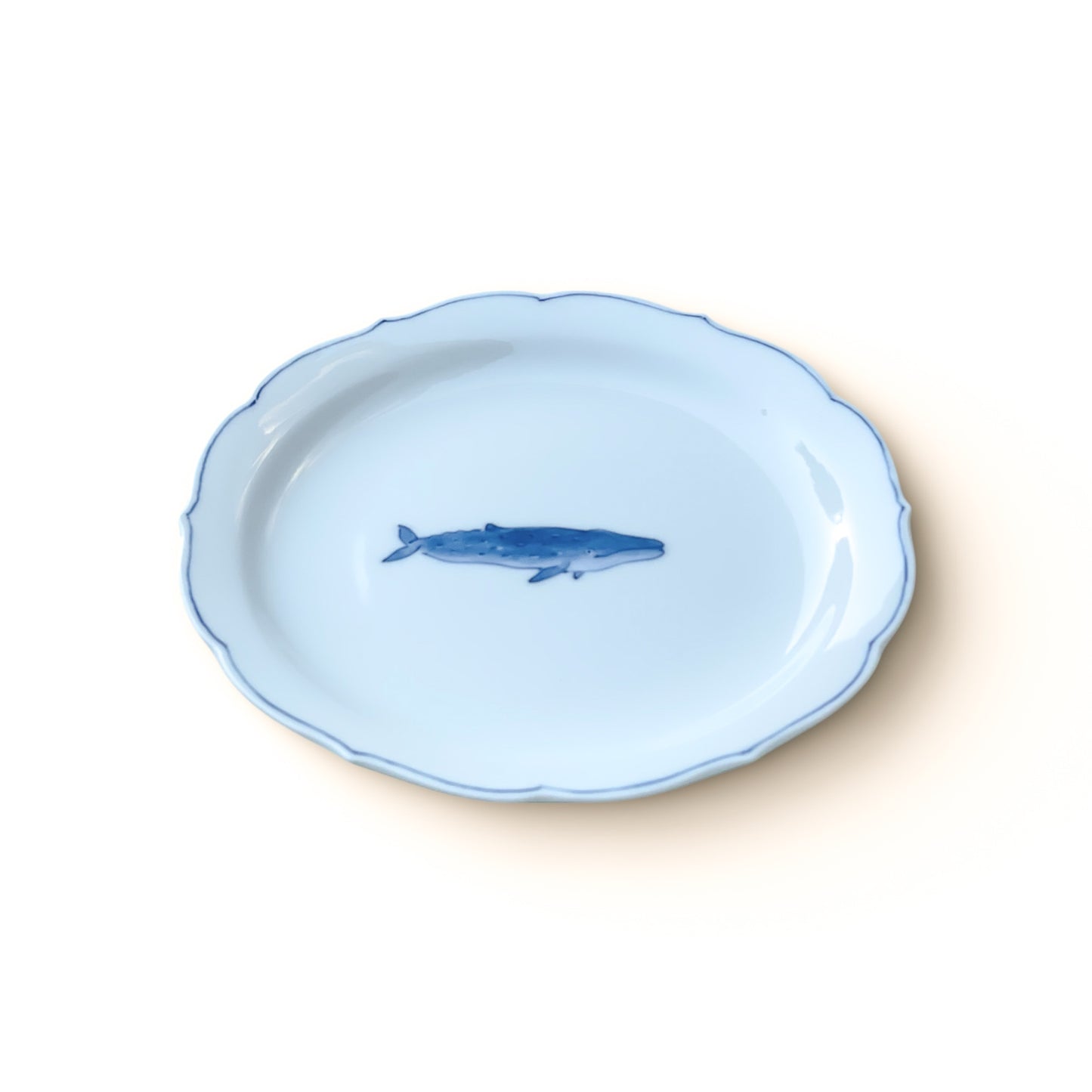 Whale Floral Rim Small Plate