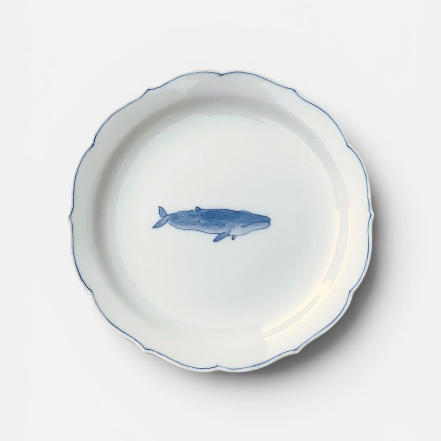 Whale Floral Rim Small Plate