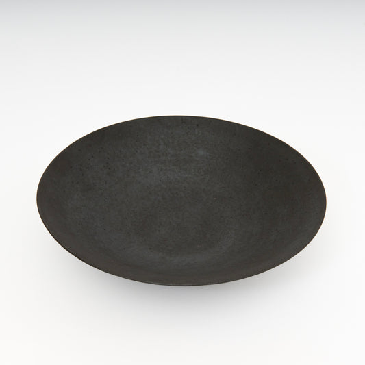 black ceramic wide bowl