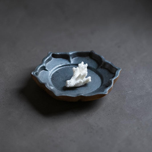 Blackware Floral Sauce Plates