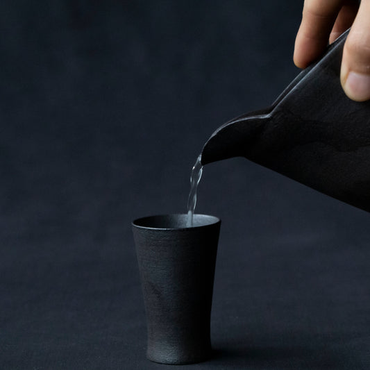 Blackware Carafe & Cup Set