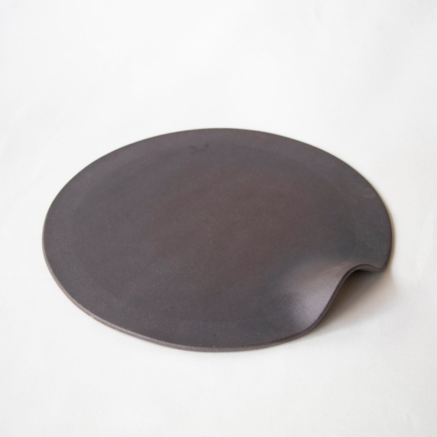 Blackware Round Flat Plates with Handle