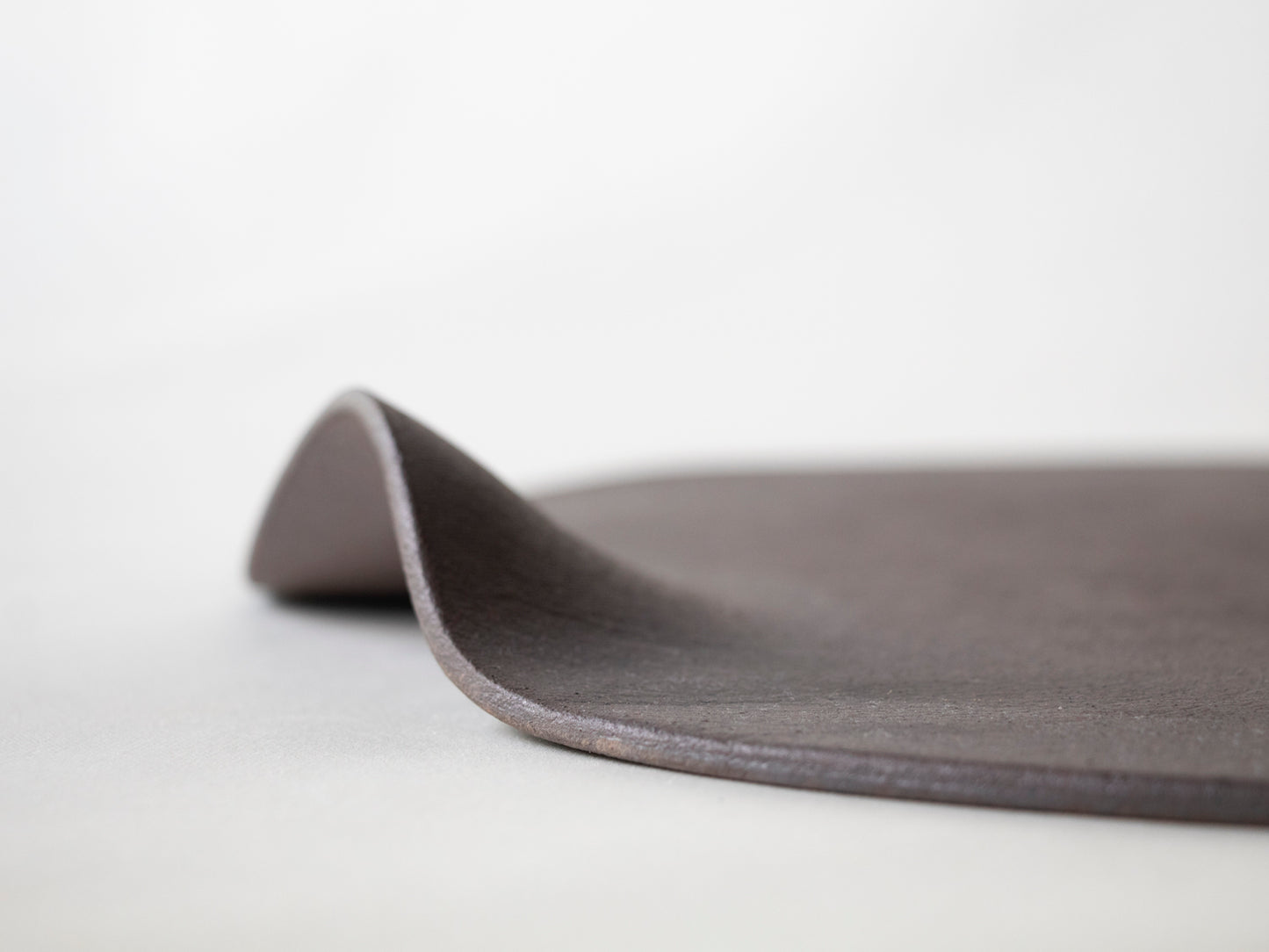 Blackware Round Flat Plates with Handle
