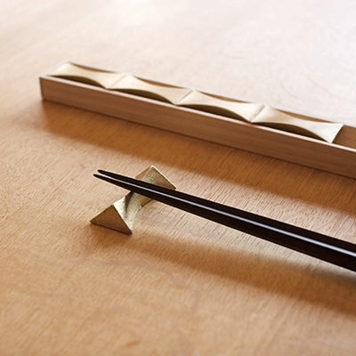 Futagami Brass Chopstick Rest - Flash - Set of 4