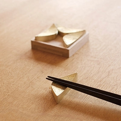 Futagami Brass Chopstick Rest - Twinkle - Set of 4