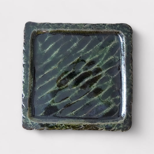 Green Glaze Square Serving Platter