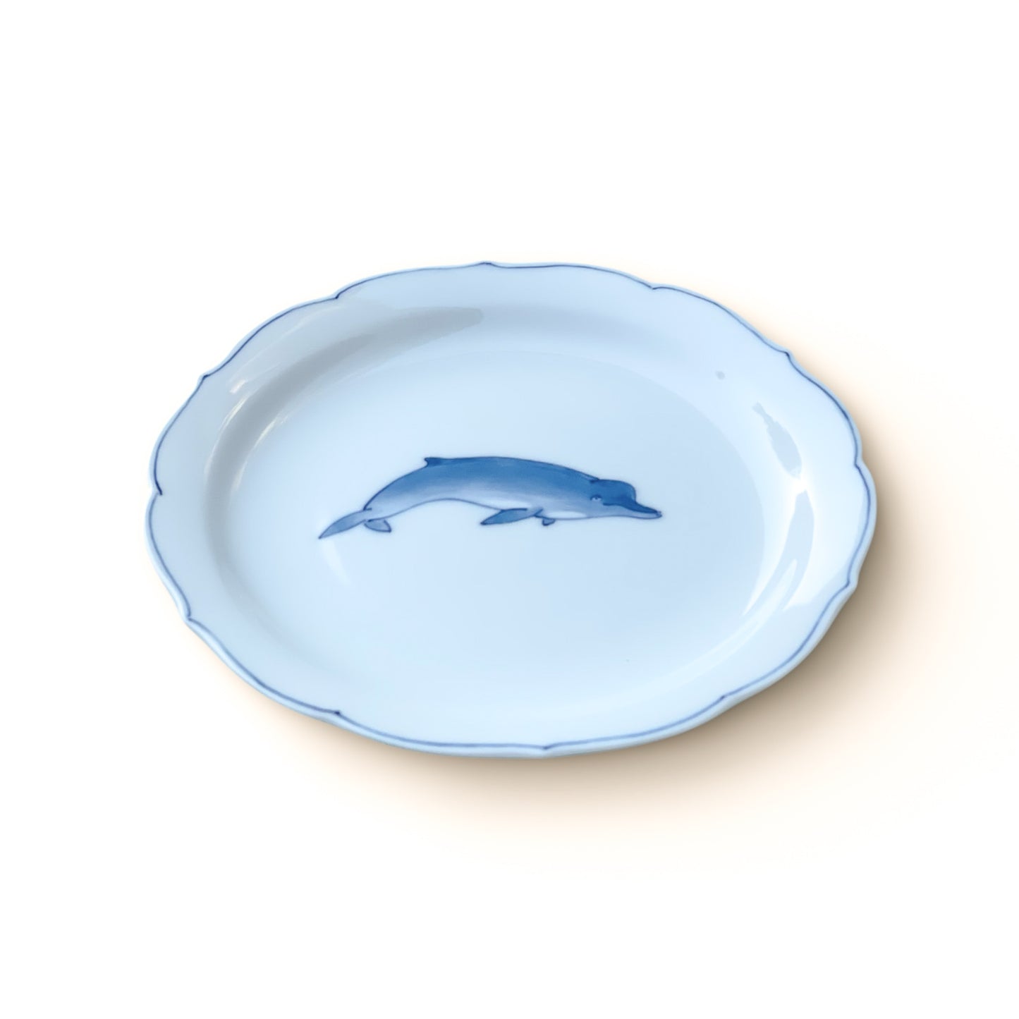 Whale Floral Rim Small Plate
