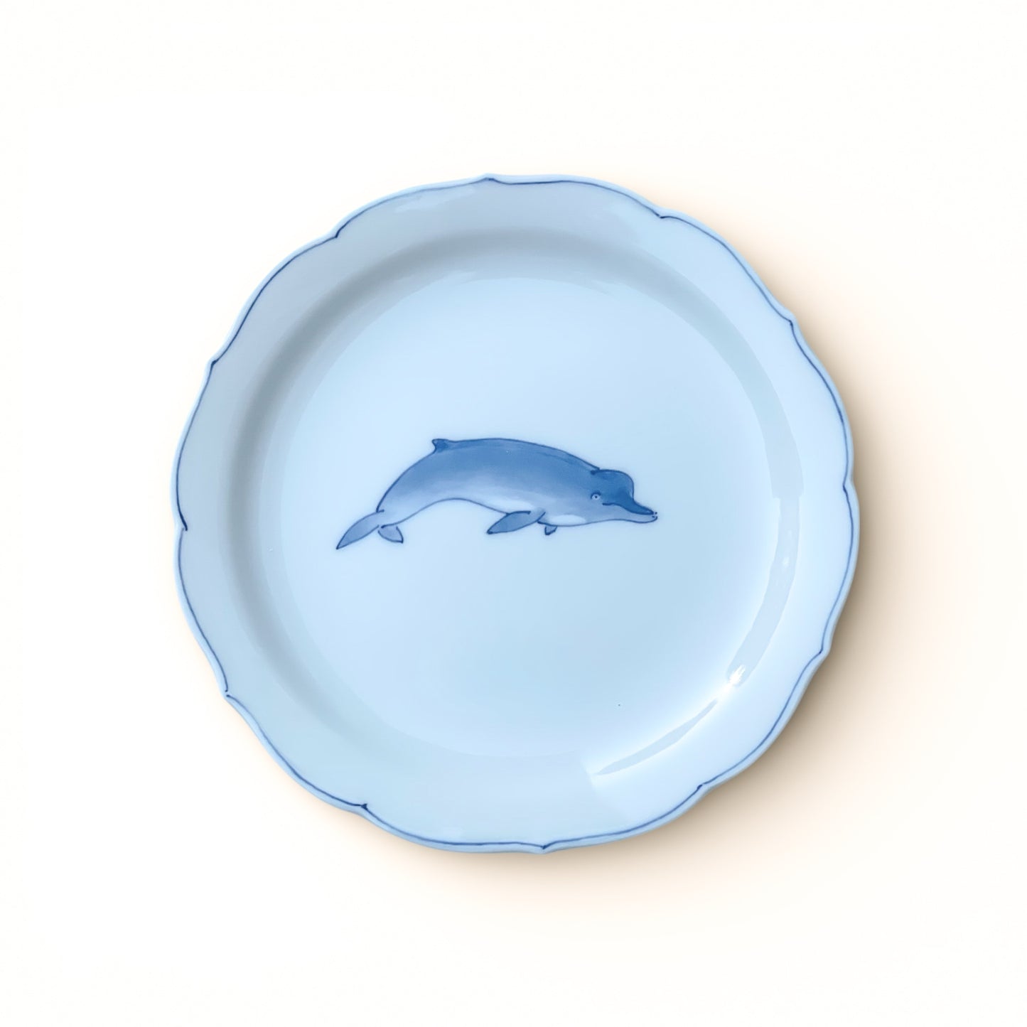 Whale Floral Rim Small Plate