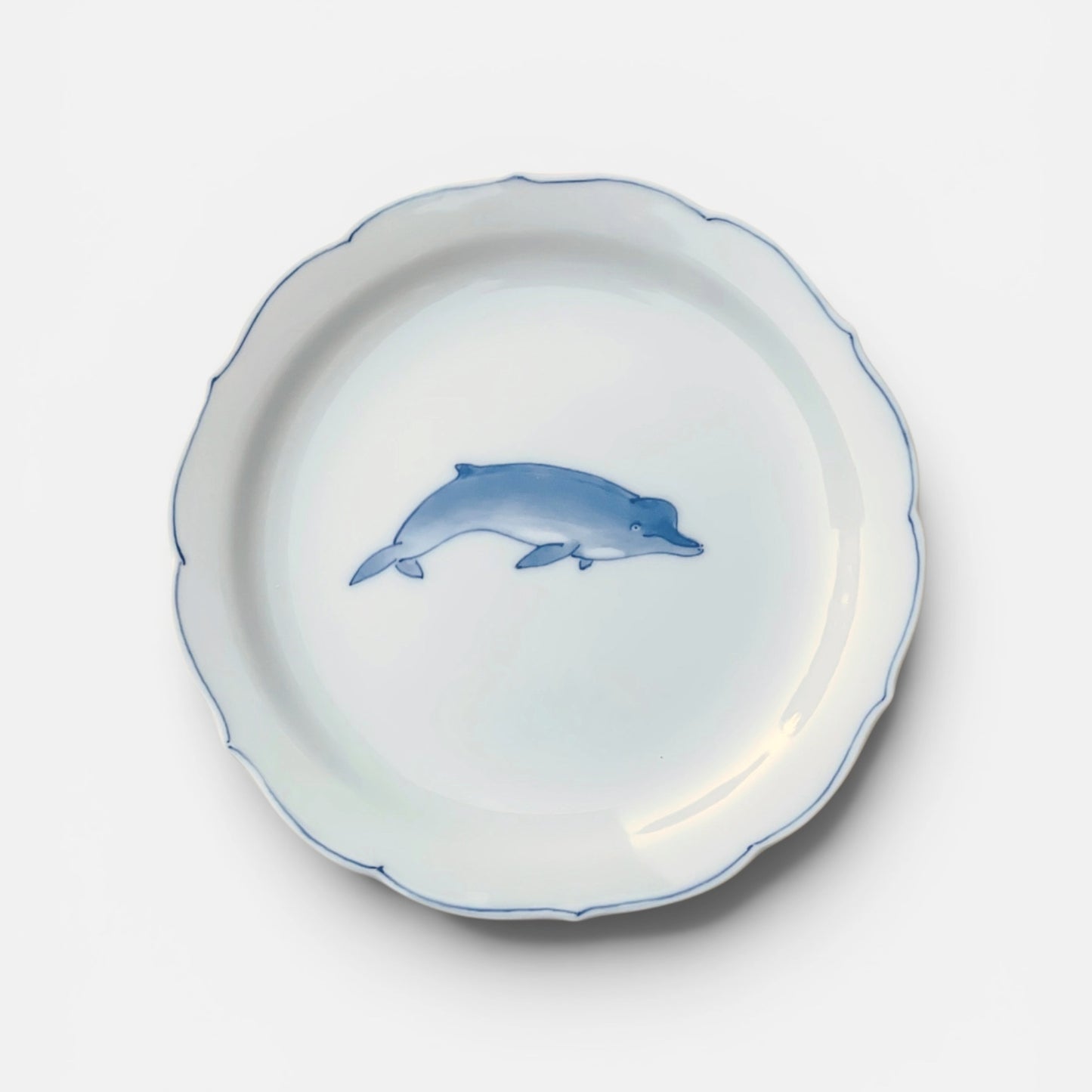 Whale Floral Rim Small Plate