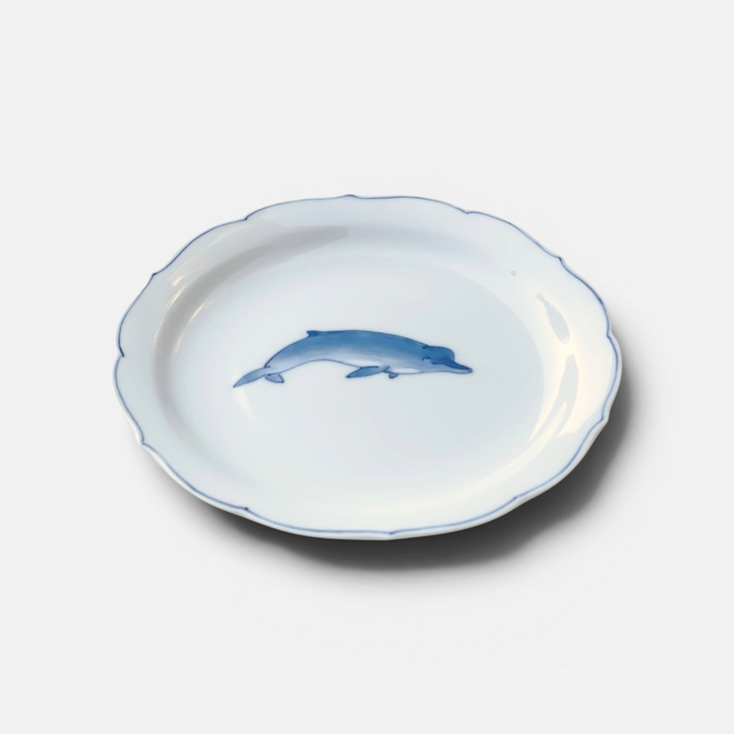 Whale Floral Rim Small Plate