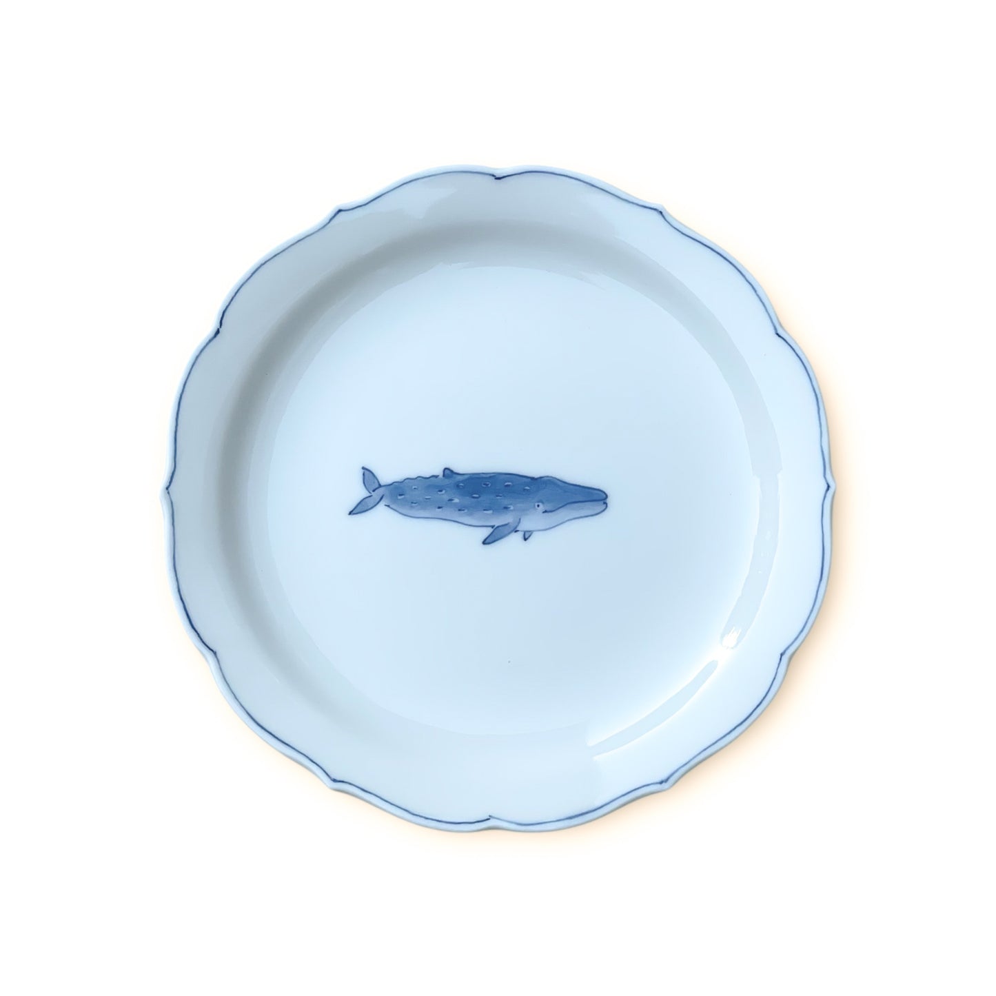 Whale Floral Rim Small Plate