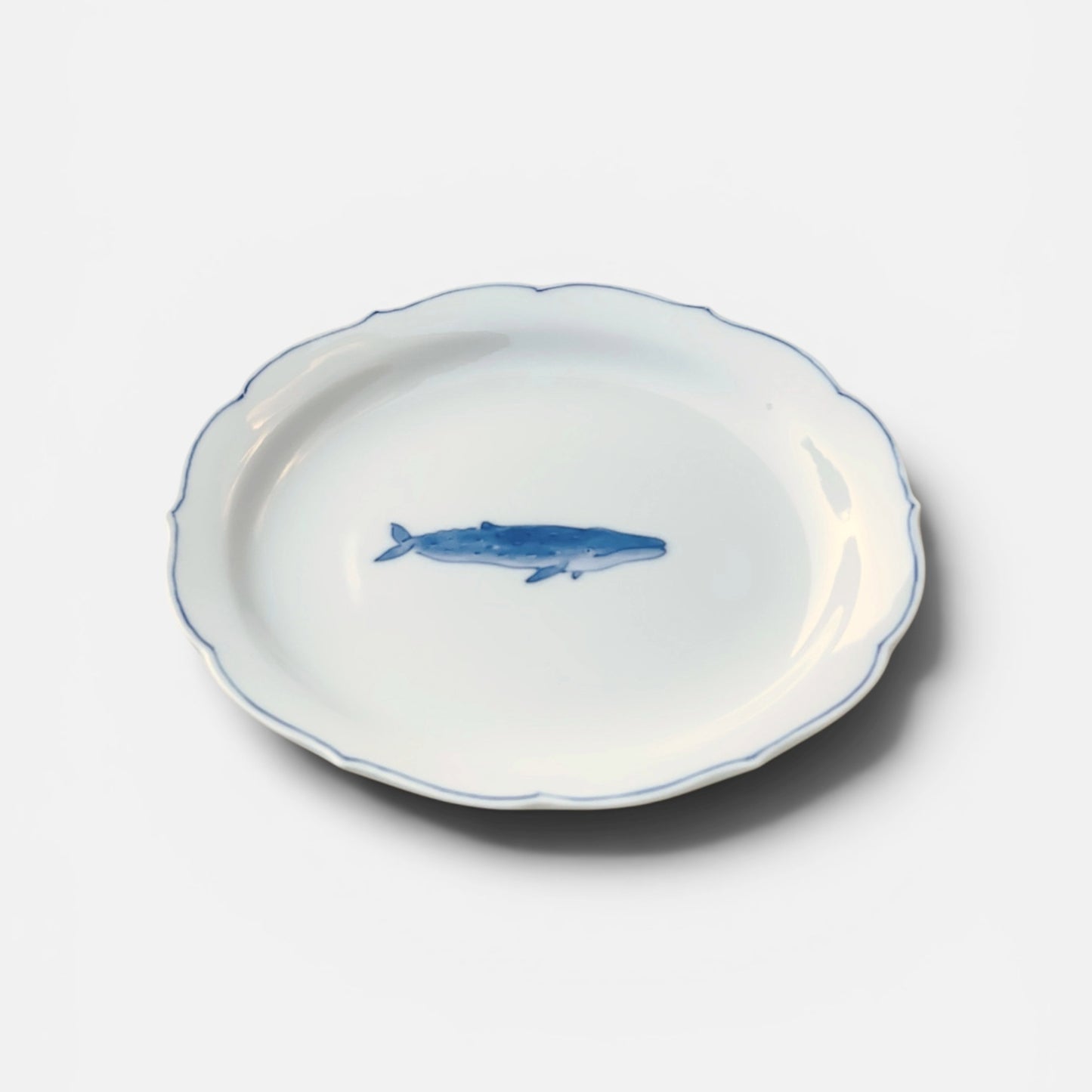Whale Floral Rim Small Plate