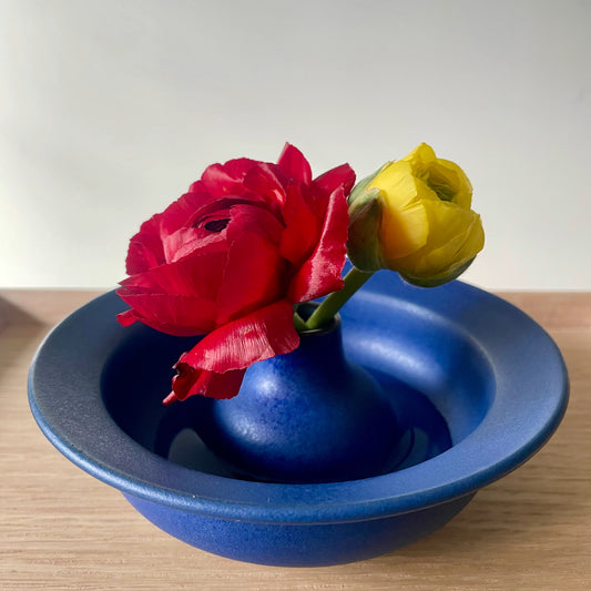 Two Piece Vase - Cobalt