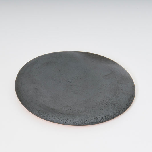 black round ceramic plate